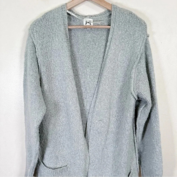 John + Jenn Cotton Grey Long Cardigan - Picture 3 of 16